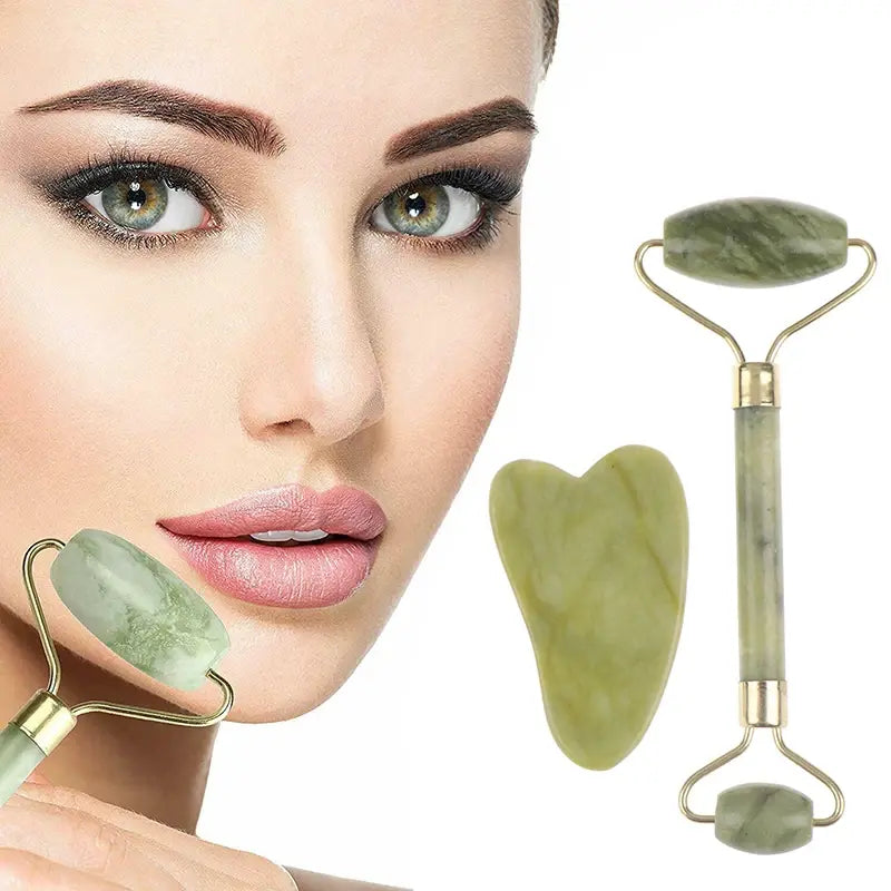 Rose Jade Roller and Gua Sha Board